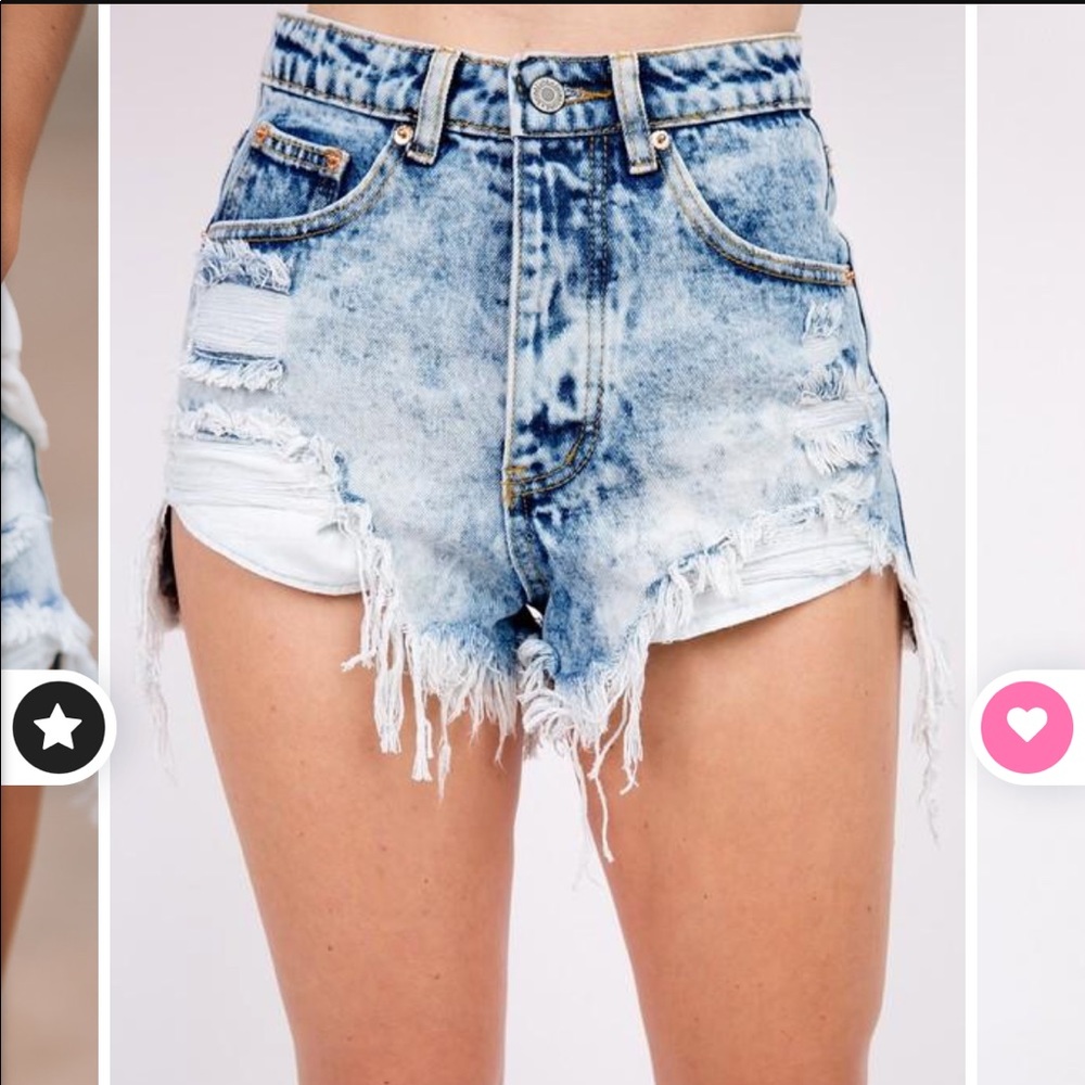 Signature8 Erika Distressed Denim Jean Shorts